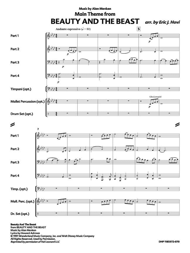 La Belle Et La Bete Piano Facile